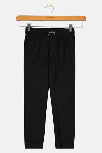 GAP Kids Boy Plain Drawstring Jogger Pants, Black