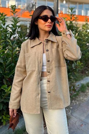 NEW LAVİVA Women's Camel Jacket - 700-3275