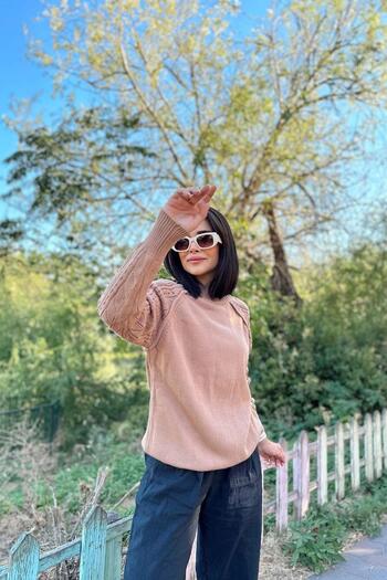 NEW LAVİVA Women's Brown Knitwear Sweater - 700-K7108