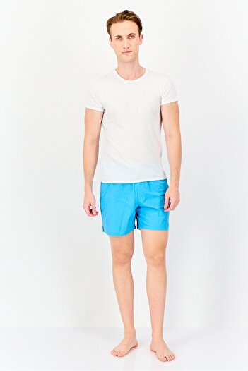 GAP Men Solid Board Shorts Swimwear, Turquoise