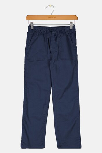 GAP Kids Boy Drawstring Solid Chino Pants, Navy