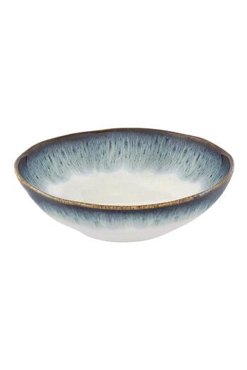 Generic Easy Life Porcelain Soup Plate Blue and White 19cm