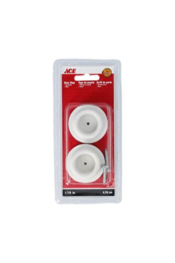 Generic ACE 2-Piece Wall Mounted Door Stop White 1 x 1-7/8inch