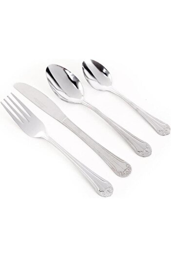 Generic GIBSON 20-Piece Creston Dishwasher Safe Stainless Steel Flatware Set Silver 80058.2