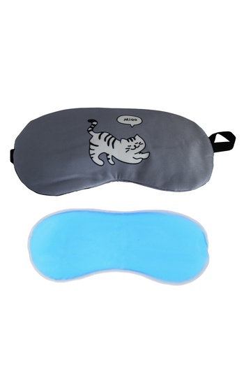 PUFO Sleeping or travel mask, with removable gel, Pufo Relax, 19 cm, gray