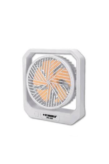 Generic STARGOLD Rechargeable 3 Speed Fan with 2000mAh Battery & USB-C for Home, Office & Travel