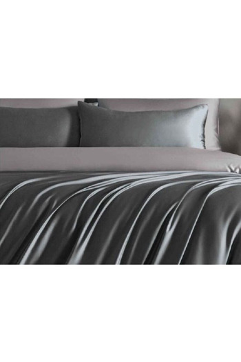 Primavara Double bed linen, 4 pieces, Finet Satinat, Fitted sheet 180x200cm, Grey