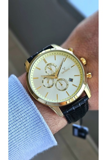 Raymond Rym-1146 Quartz Men's Watch - Steel Case and Leather Cord - 2 Years Warranty