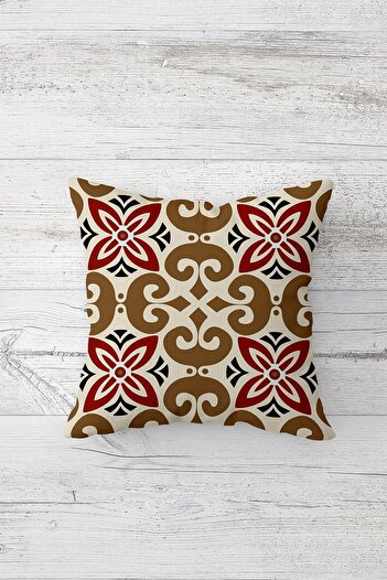 MENTEŞ HOME Ethnic Bohemian Mosaic Patterned Hidden Zippered Throw Pillow Cover Sofa Pillow Case Set (4Pcs)