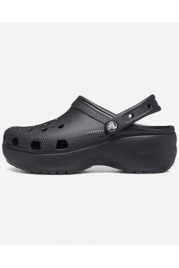 Crocs Classic Platform Clog W Γυναικείες Μαύρες Παντόφλες 206750001
