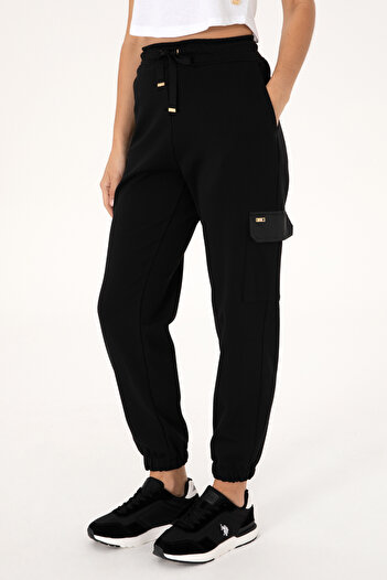 U.S. Polo Assn. Kadın Siyah Jogger Eşofman Altı 50306714-VR046