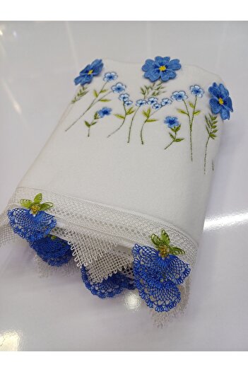 Butik Hand Knitted Lace Hand Towel