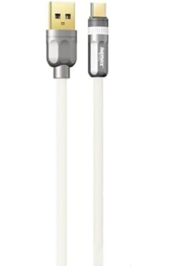 Remax Mena USB C Cable 60W 1.2M, Zinc Alloy USB Type A to C Cable, Fast Charging Data Cable Compatib