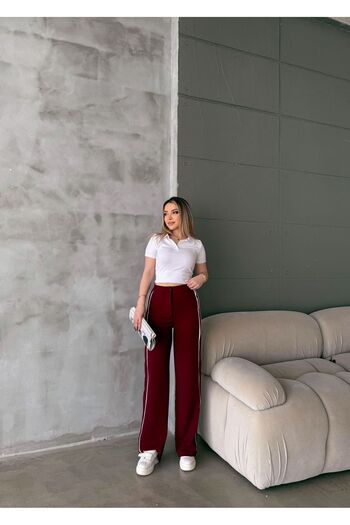 RPT MODA High Waist Lycra Palazzo Pants with Arabic