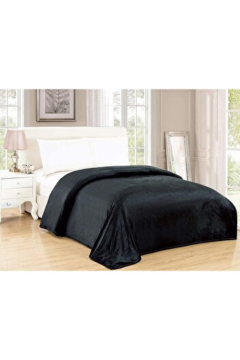 Fabienne Silky Soft Single Blanket Black 150x200cm Flannel Throw Blanket 280 GSM