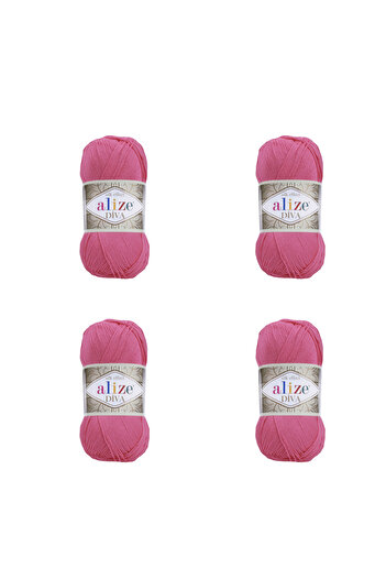 Alize 4 Pcs Diva - 178 - Mercerized Thin Thread Bikini Bustier Blouse Knitting Thread Knitting Crop Models