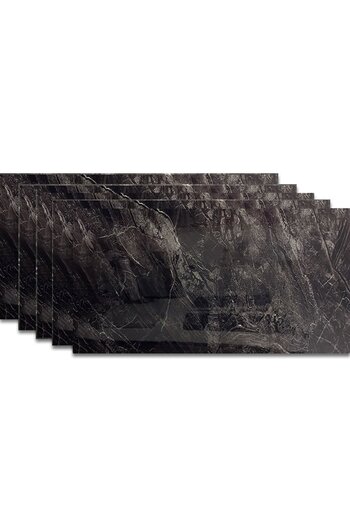 HOZRO Set of 50 x HOZRO self-adhesive marble imitation tiles, premium model, for walls, covers a surface