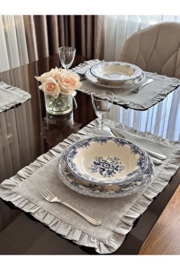 LUFA HOME Frilly American Service 4 Pcs