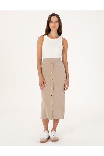 Pierre Cardin Sand Regular Fit Knitted Skirt 50301435-Vr085