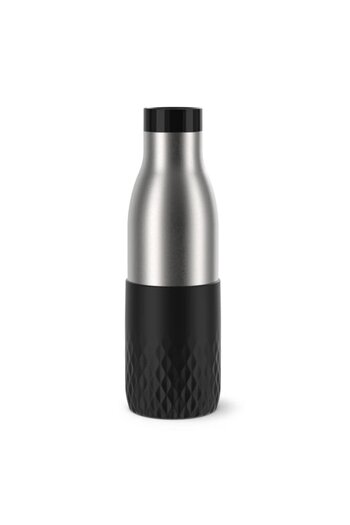 TEFAL Stainless Steel Double Wall Vacuum Drinking Bottle Bludrop Steel Black 500ml