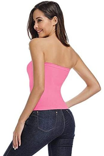 Glamroot Women's Seamless Strapless Crop Top Tube Top Inner Camisole