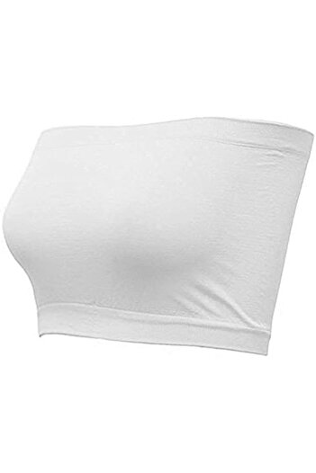 Glamroot Non-Padded & Non-Wired Seamless Strapless Tube Bra Bandeau Top for Women/Girls, Free Size,