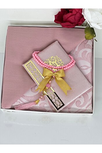 Markapolin Dowry Gift Luxury Prayer Rug Set – Yasin, Prayer Beads, Headscarf