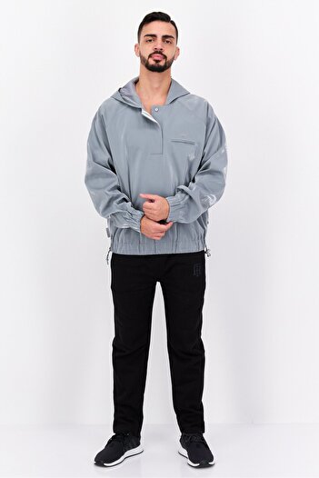 adidas Men Sportswear Fit Long Sleeves Outdoor Jacket, Grey