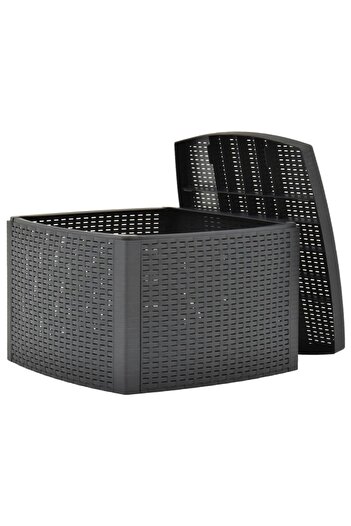 vidaxl Side Table Anthracite 54x54x36.5 cm Plastic