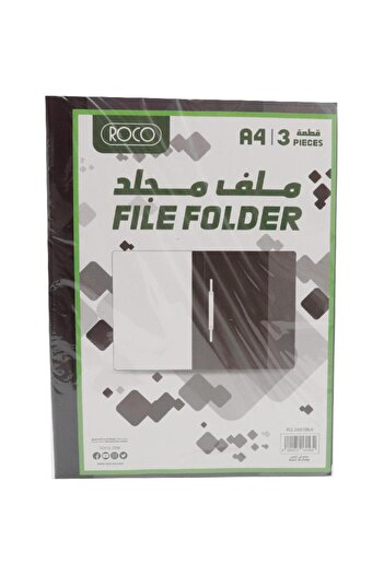 Roco LW320PP A4 Clear Front Report Cover with Prong Fastener – Black