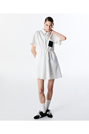 Twist PATCH'Lİ POPLİN ELBİSE