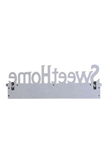 HALAMODO Sweet Home Key Holder Wooden Wall Shelf White