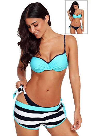 WildFashion 3-piece swimsuit bra panties and skirt SW1698-1414