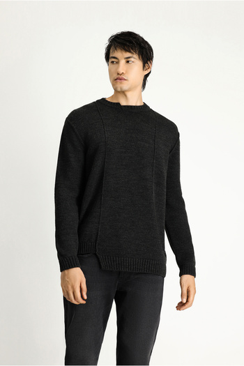 Kiğılı Crew Neck Oversize Patterned Knitwear Sweater