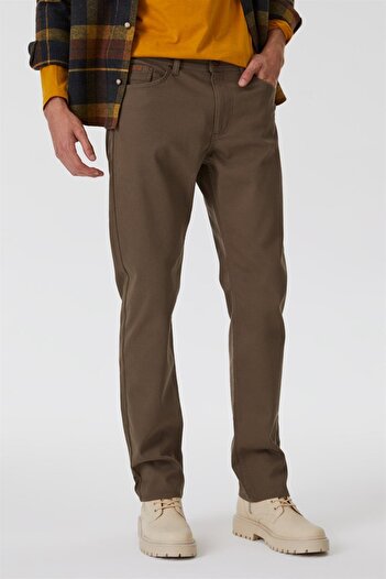 Lee Cooper Ανδρικό υφαντό παντελόνι Jagger Porter Camel