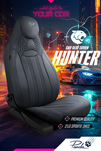 Panda Kılıf Panda Hunter Lacoste Fabric Orthopedic Supported Car Seat Cover - Full Set