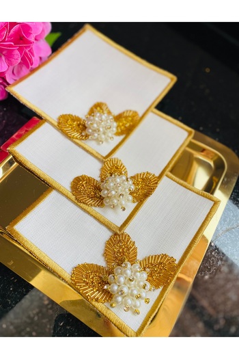 ELÇİÇEK HOME Presentation Napkin, Cocktail Napkin, Coffee Side Presentation Napkin 3 Pieces