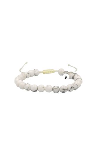 OSMANLI DOĞAL TAŞ Howlite 6mm Ladder Closure Natural Stone Bracelet