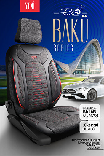 Panda Kılıf Panda Baku Series Linen Fabric Car Seat Cover - Full Set