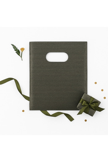 repro design 12x17 см чорний розкішний подарунковий пакет з ручною обробкою, 50 шт.