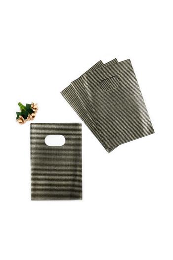 repro design 12x17 см чорний розкішний подарунковий пакет з ручною обробкою, 50 шт.
