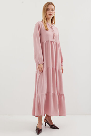 Bigdart Φόρεμα 1627 γιακά Lace Up Hijab