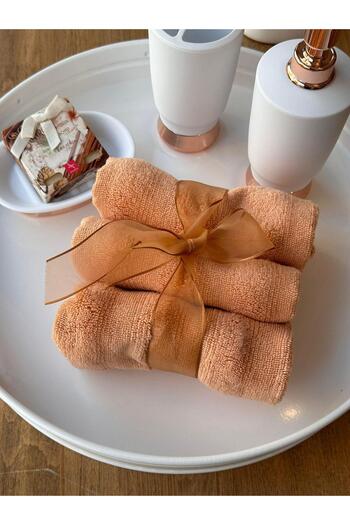 ROSSEV Bamboo Terracotta 3-Piece Hand Towel 50x30 Cm