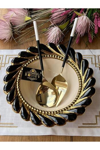 ROSSEV Gold Line Salad Service Set of 2