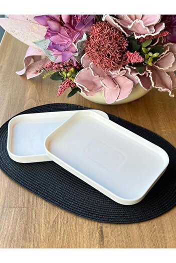 ROSSEV Porcelain Rectangular Presentation Plate Set of 2
