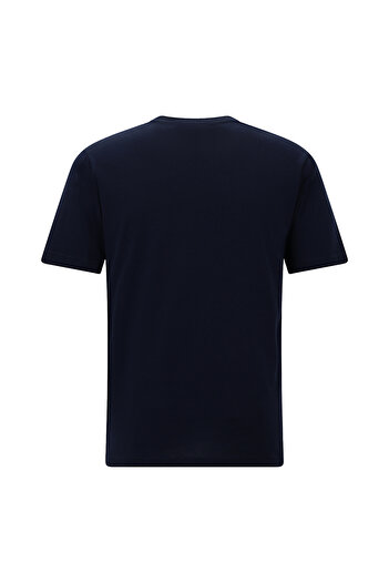 Abdullah Kiğılı V-Neck Regular Fit Embroidered Cotton T-Shirt