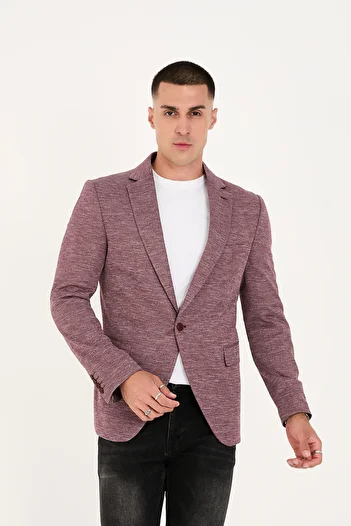 LEBS Lycra Knitted Fabric Slim Fit Men's Jacket