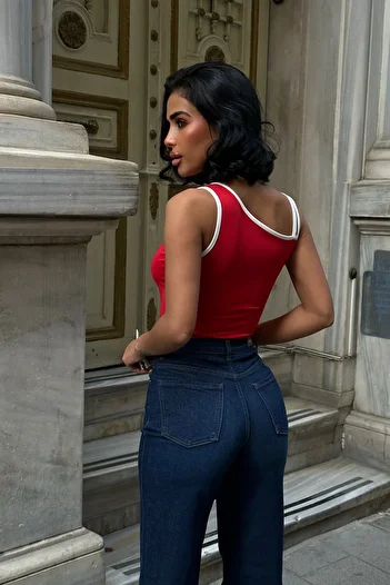 World Fashion Trends Flexible Crop Blouse - Single Shoulder, Double Straps