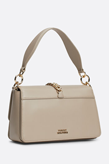 Tommy Hilfiger Bézs női Crossbody táska - fonott és láncos