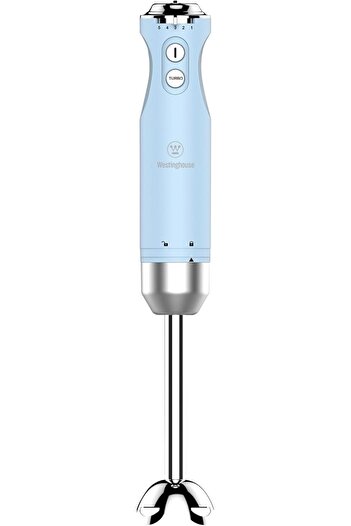 Westinghouse Retro Hand Blender – 600W Handheld Stick Blender, Blue | Stainless Steel Immersion Bl